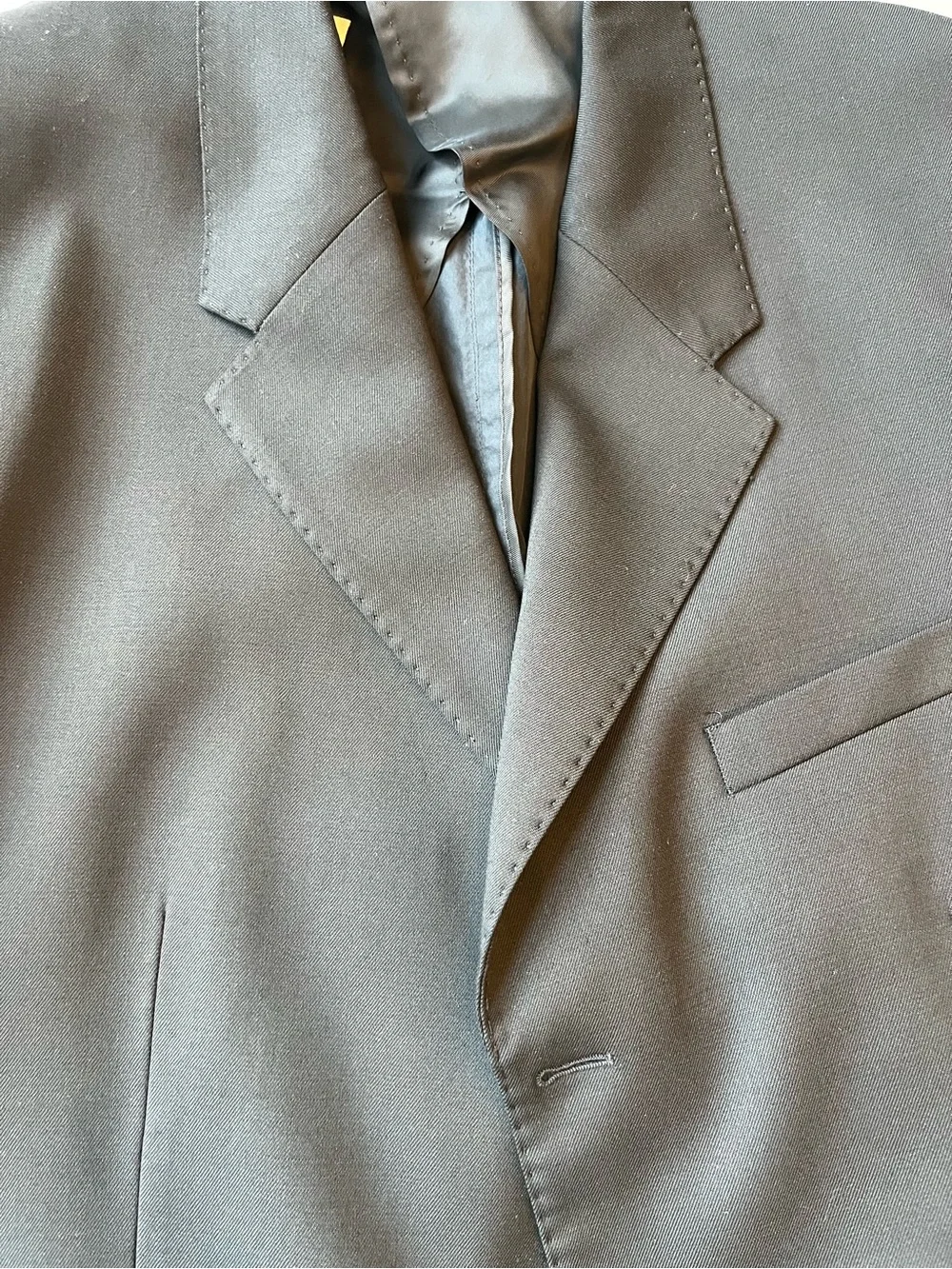 THEORY Classic Black Men's Three-Button Blazer with Nylon Fabric Back Panel 46